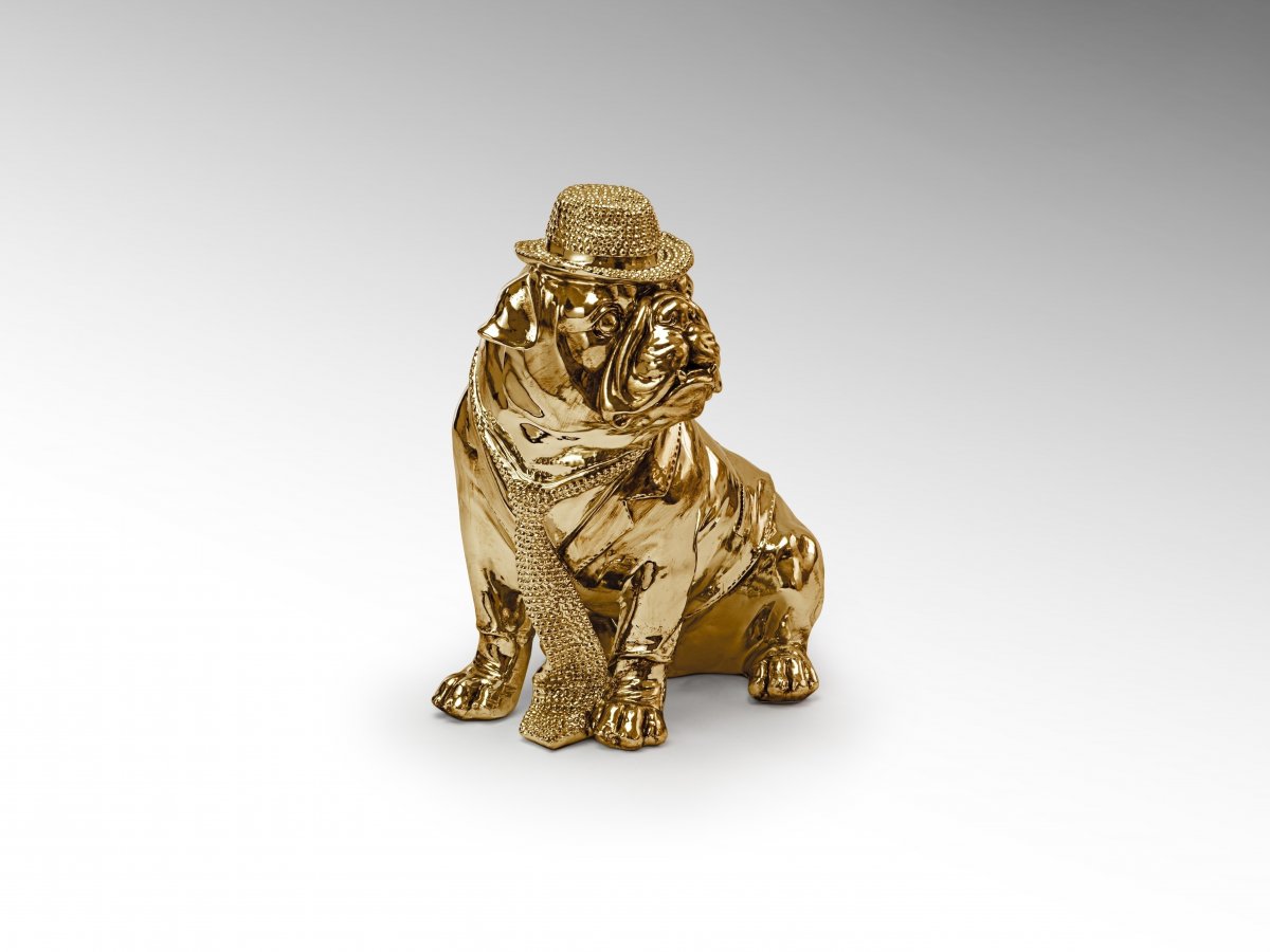 Фигура маленькая Bulldog золотистая