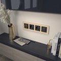 Рамка на 4 поста Werkel Elite (айвори, стекло) W0042443