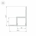 Профиль встраиваемый угловой внутренний Arlight ARH-CEIL-2000 ANOD 016150