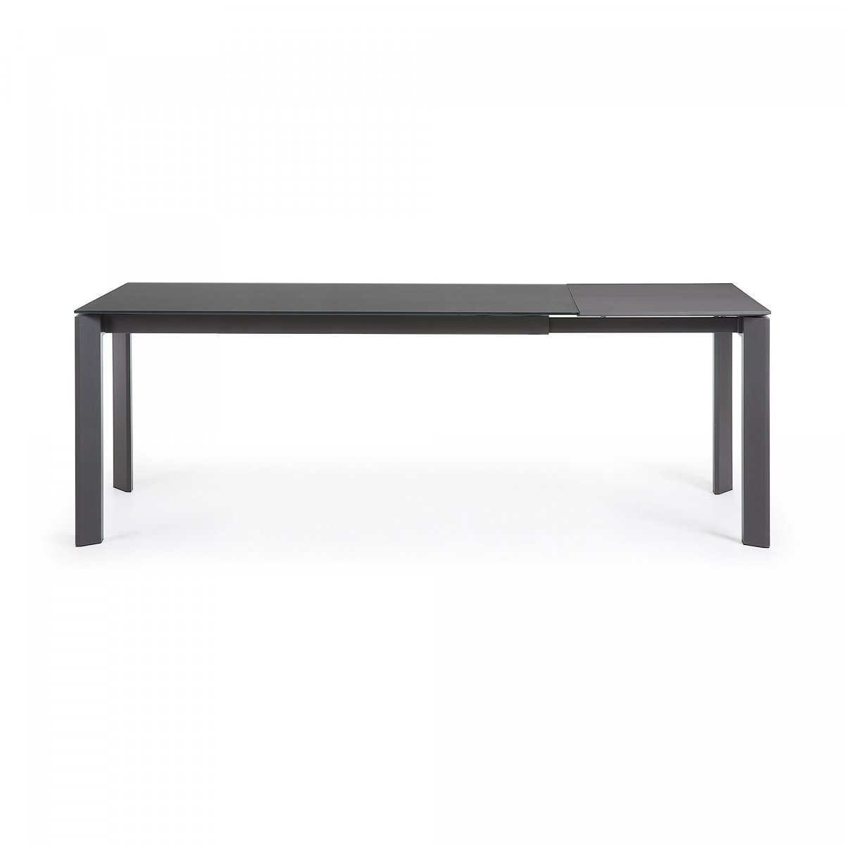 Стол Atta 160 (220) x90 антрацит, темно-серый, стекло