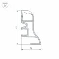 Профиль для плинтусов Arlight ARH-PLINTUS 026604