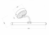 Подсветка для зеркала Maytoni Oculus MIR014WL-L9G3K