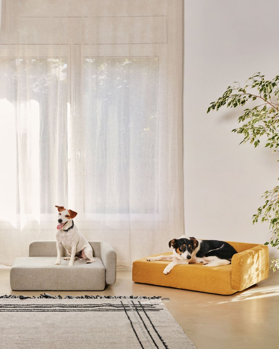 Bowie cover for large bed for pets in mustard