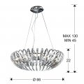 Люстра Ariadna 12L прозрачная DIM