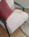 Кресло Marthan из белой ткани букле
