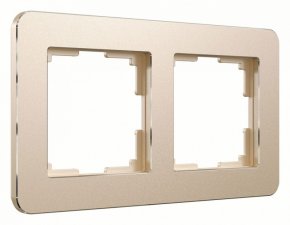 Рамка на 2 поста Werkel Platinum шампань W0022611